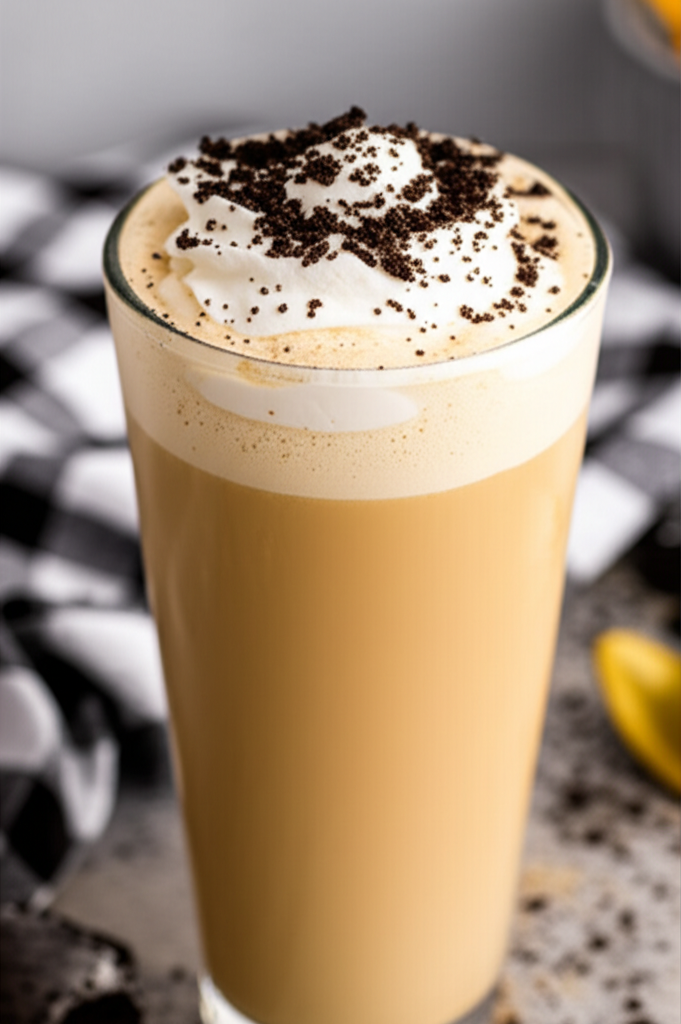 Cookies & Cream Protein Coffee in a glass