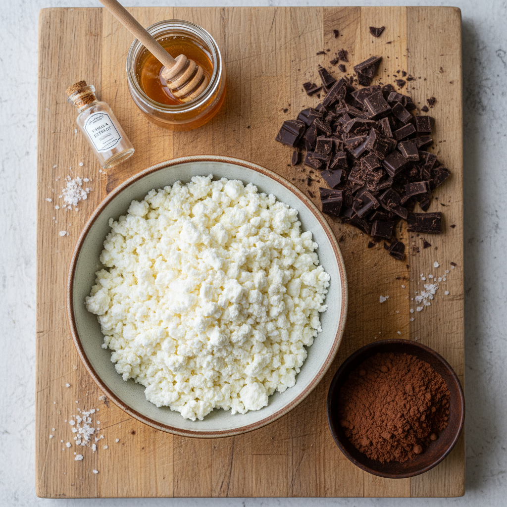 Ingredients for chocolate mousse