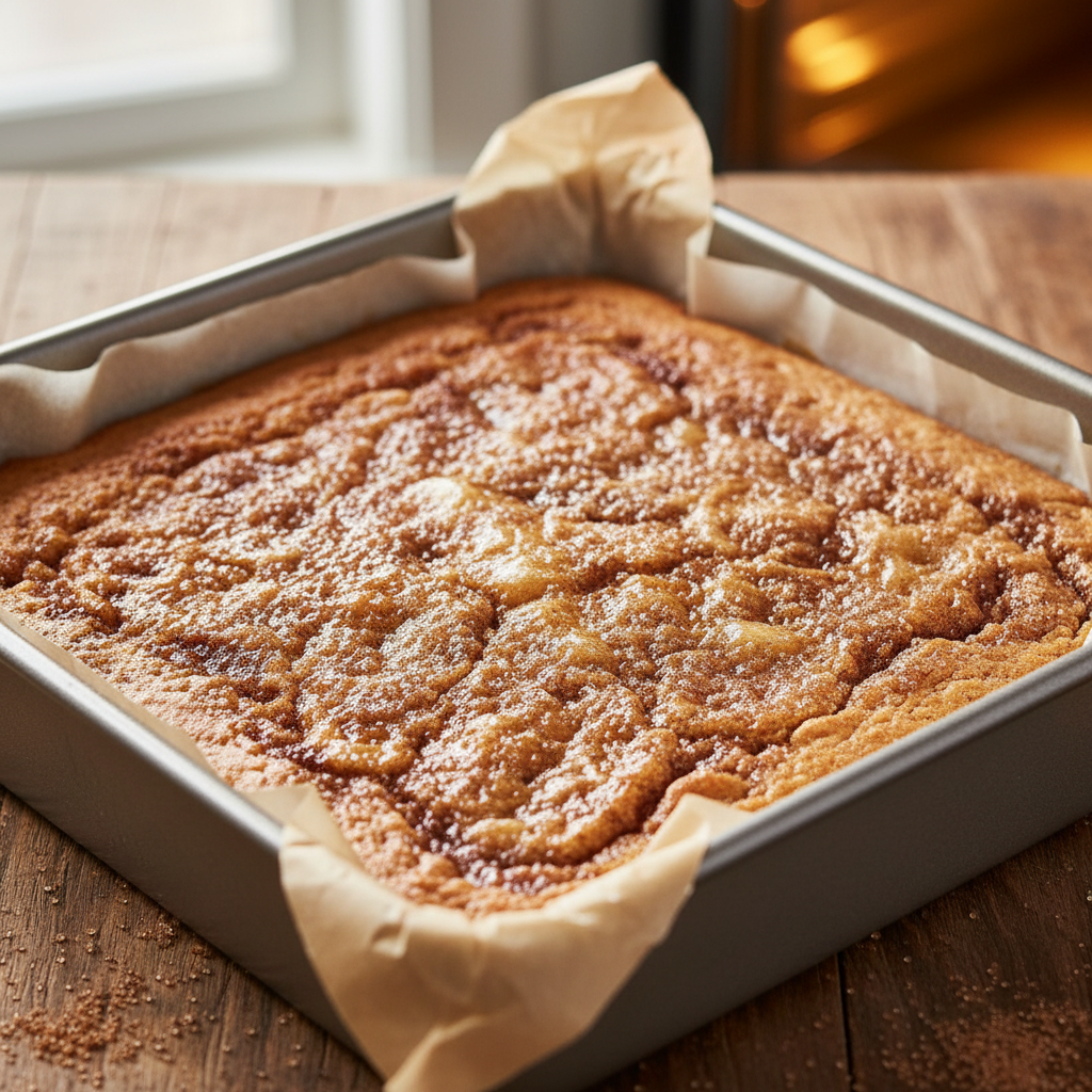 Cinnamon sugar blondies warm dessert