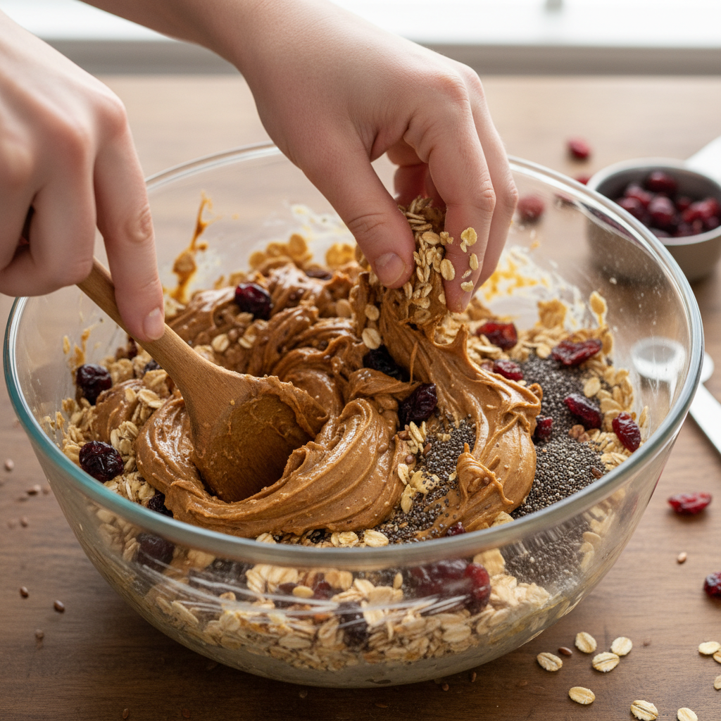 Mixing ingredients for Protein Balls