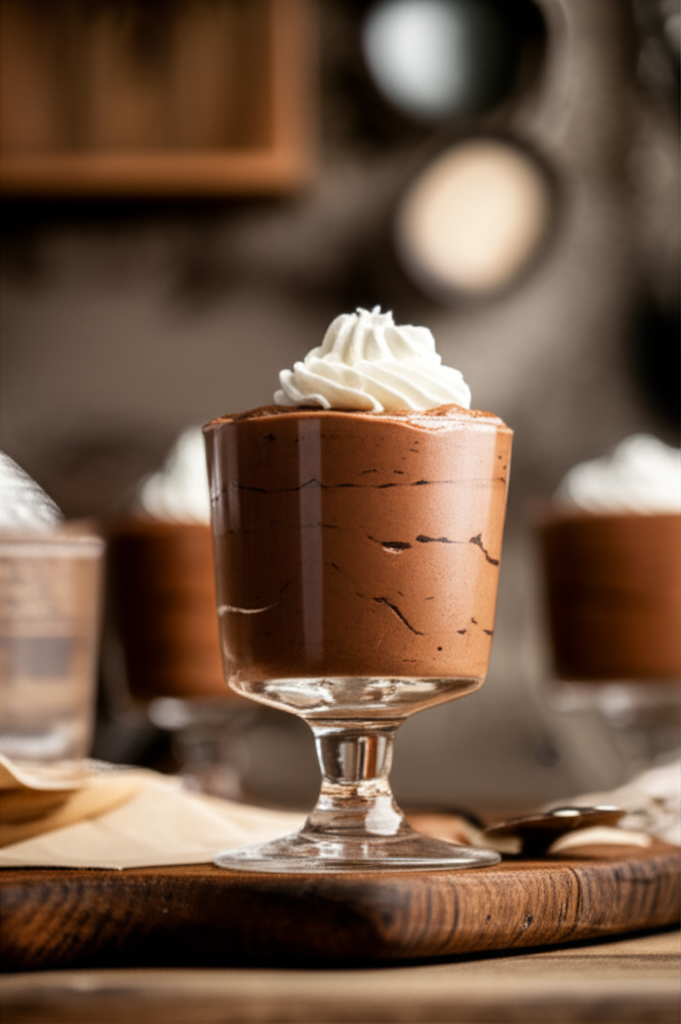 Chocolate mousse with coffee dessert