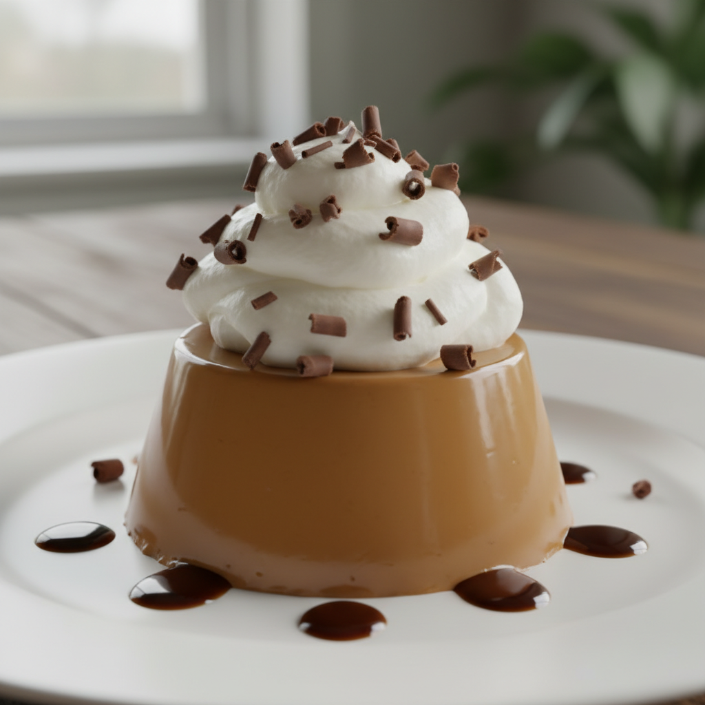 Finished Coffee Panna Cotta served and ready to eat