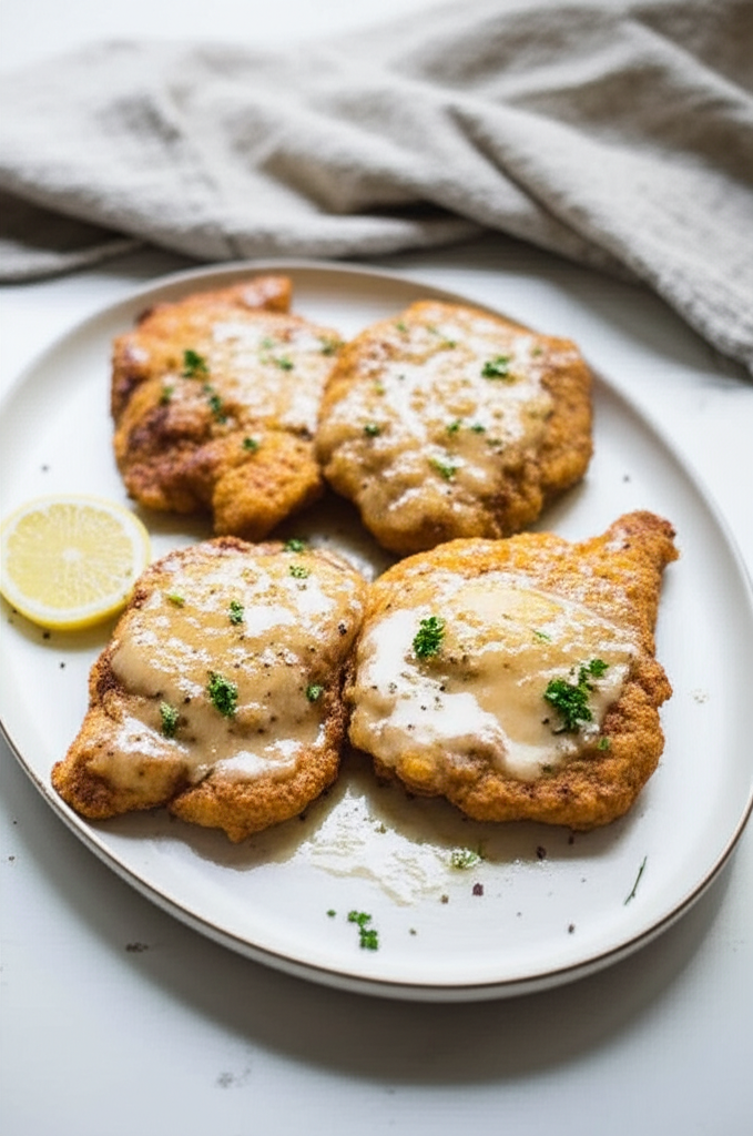 Delicious Chicken Francese plated