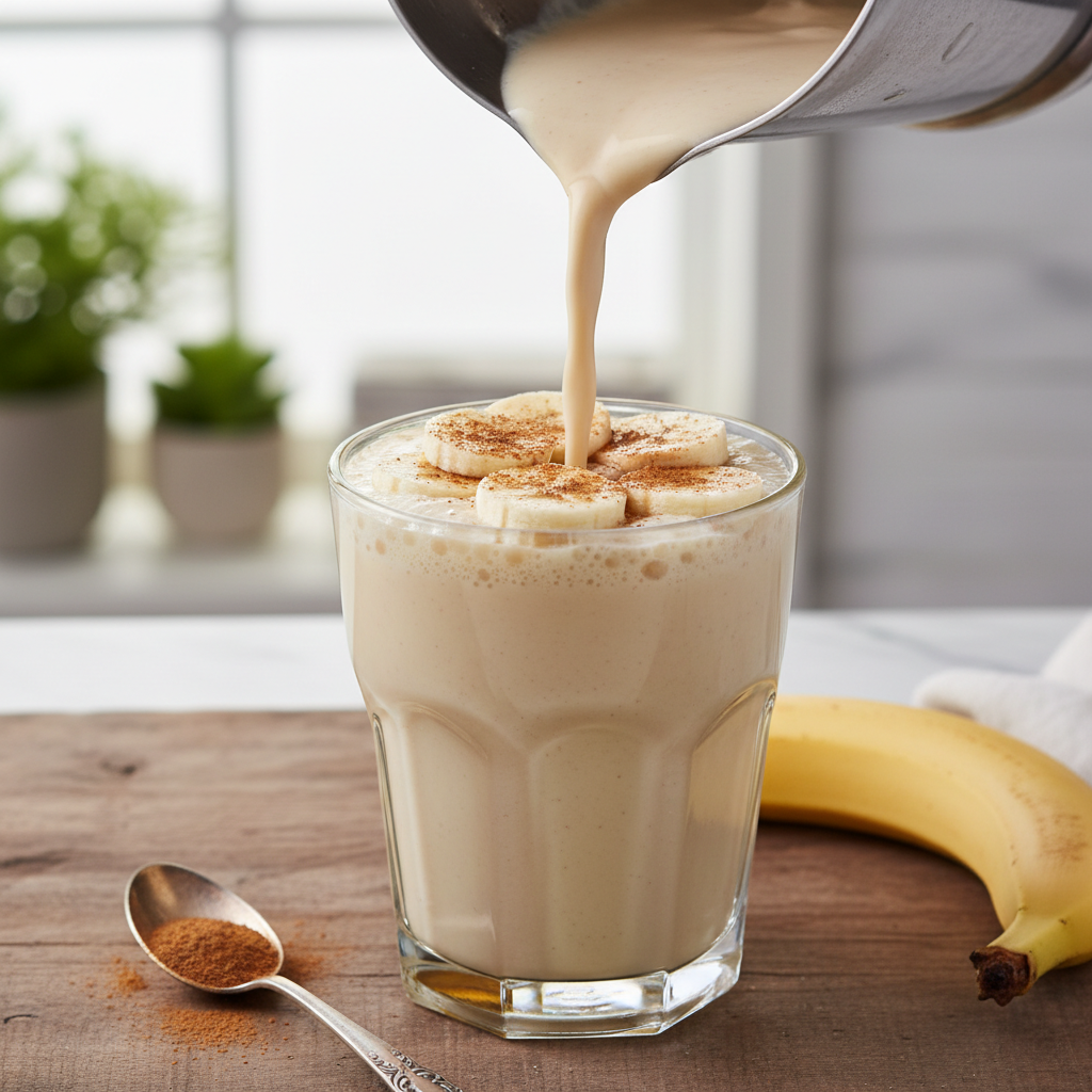 Storage and serving protein shake with cottage cheese