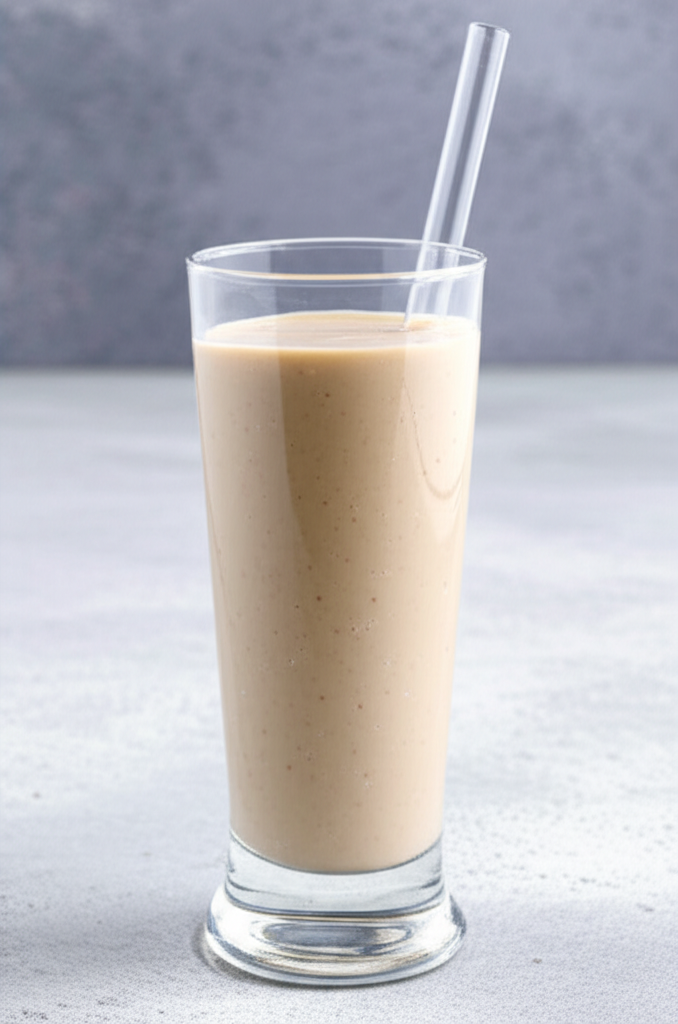 Protein shake with cottage cheese creamy smoothie