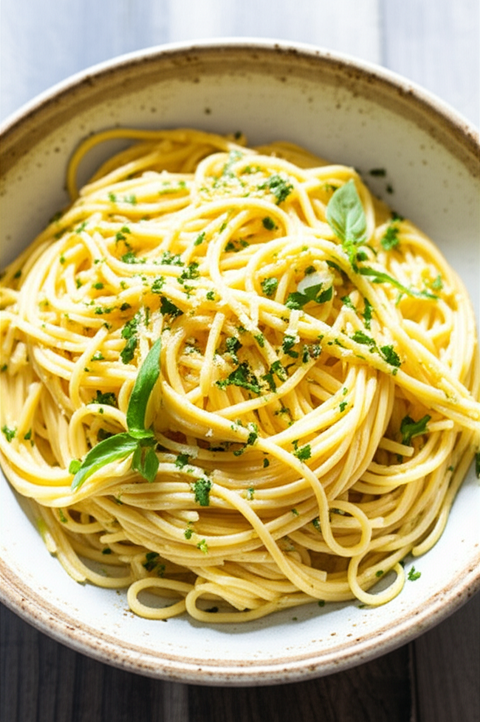 Bowl of Lemon Ricotta Pasta