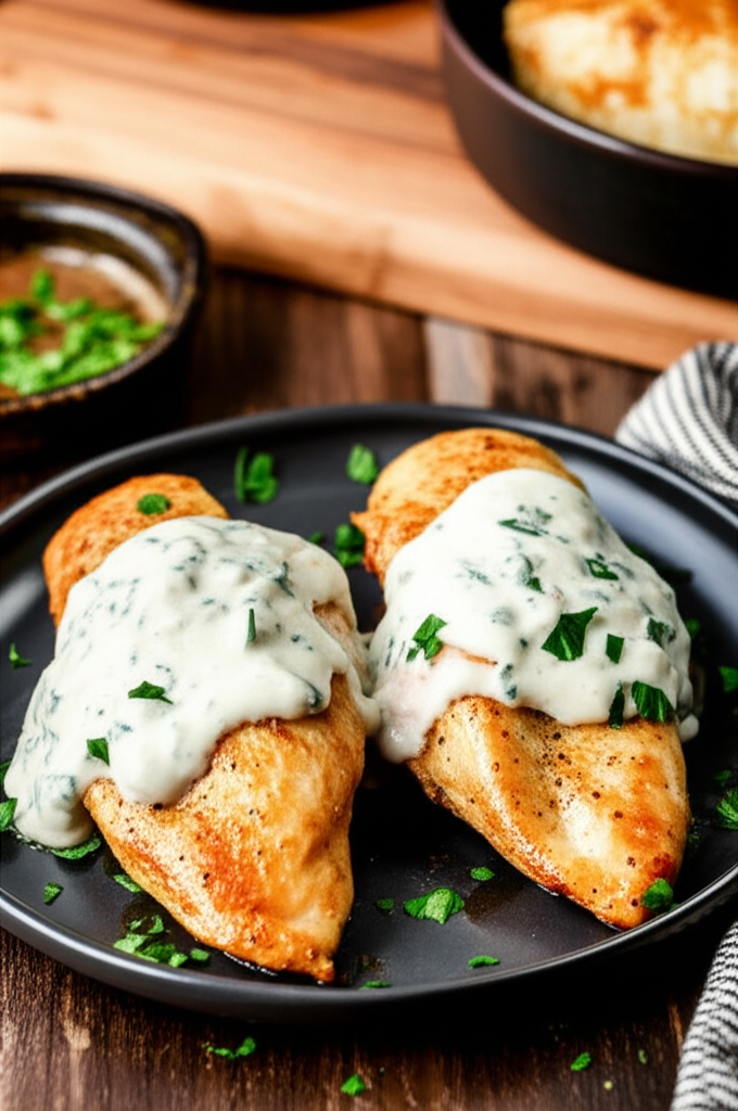 Creamy Ranch Chicken in skillet